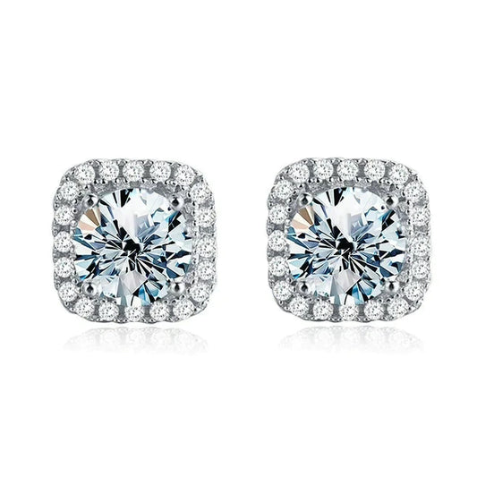 Sterling silver 925 moissanite earrings