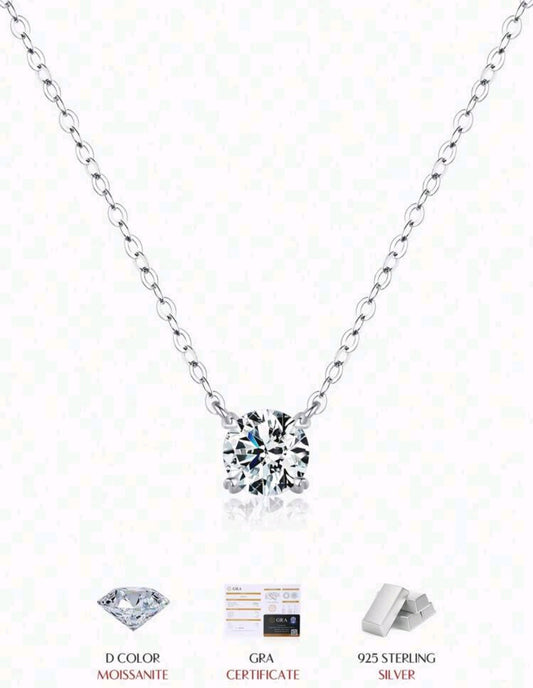 Sterling silver 925 moissanite necklace
