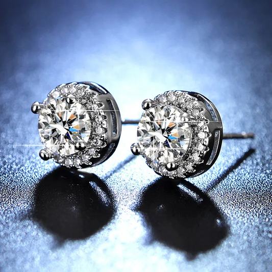 Sterling silver 925 moissanite earrings