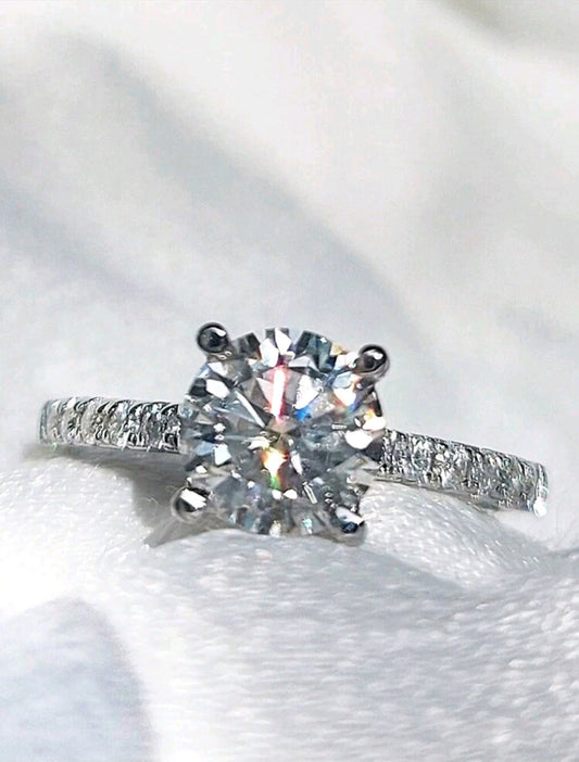Sterling silver 925 moissanite rings