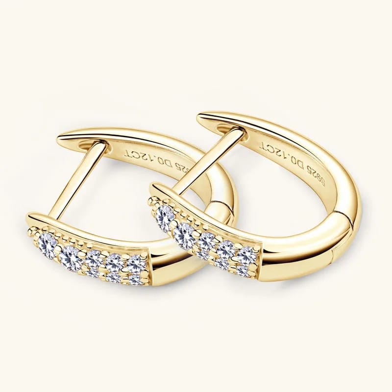 Sterling silver moissanite earrings