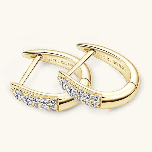 Sterling silver moissanite earrings