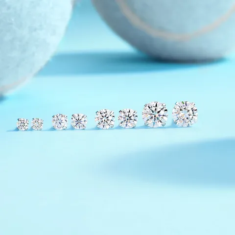 Sterling silver 925 moissanite earrings