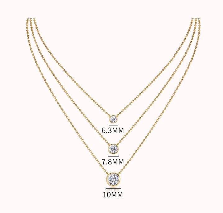 Sterling silver 925 moissanite necklaces