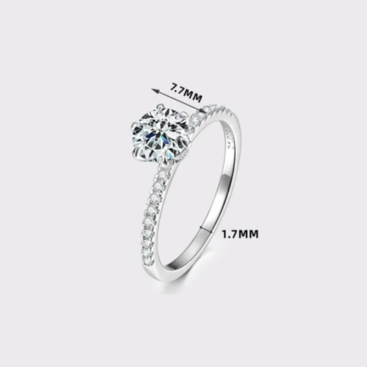 Sterling silver 925 moissanite rings
