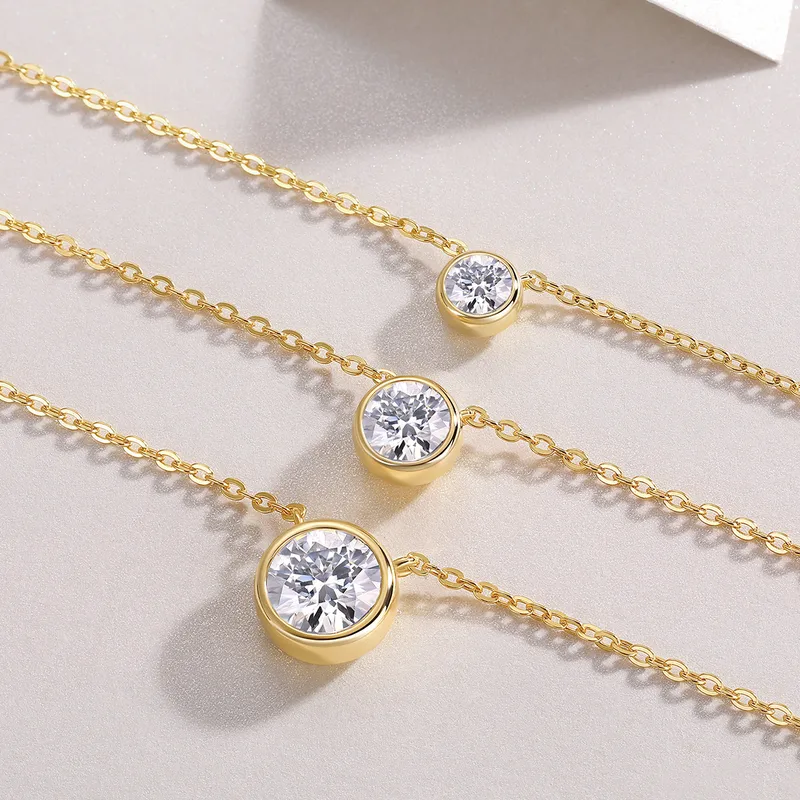 Sterling silver 925 moissanite necklaces