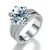 Sterling silver 925 moissanite rings