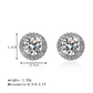Sterling silver 925 moissanite earrings