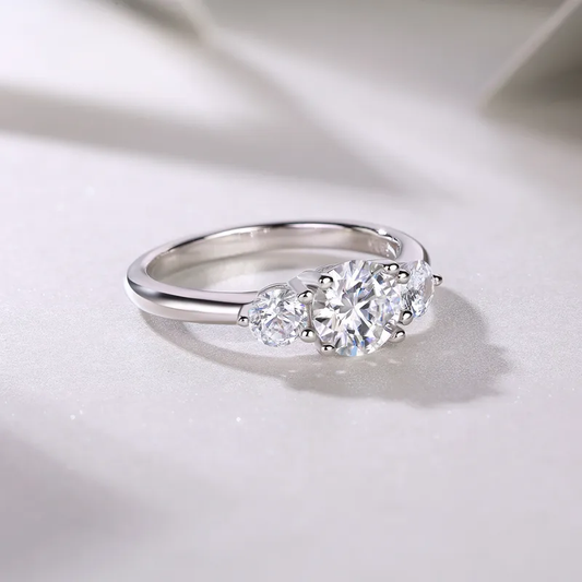 Sterling silver 925 moissanite rings