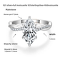 Sterling silver 925 moissanite wedding ring