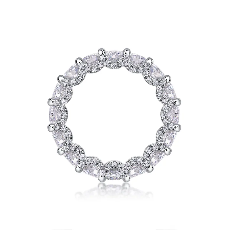 Sterling silver 925 moissanite wedding ring