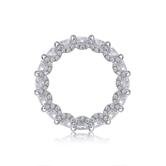 Sterling silver 925 moissanite wedding ring