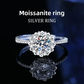 Sterling silver moissanite rings
