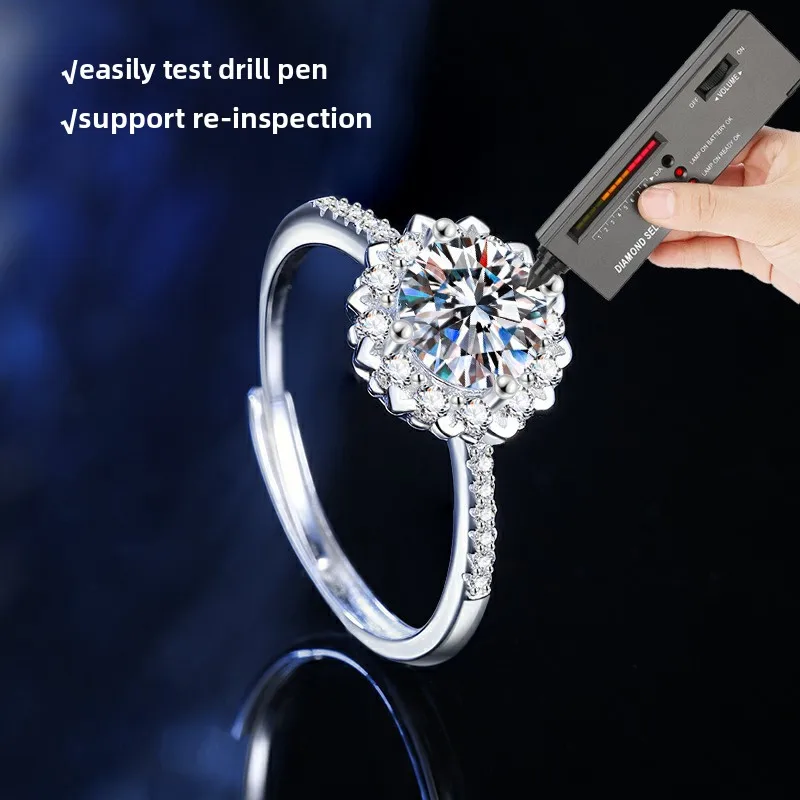 Sterling silver moissanite rings