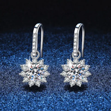 Sterling silver 925 moissanite earrings