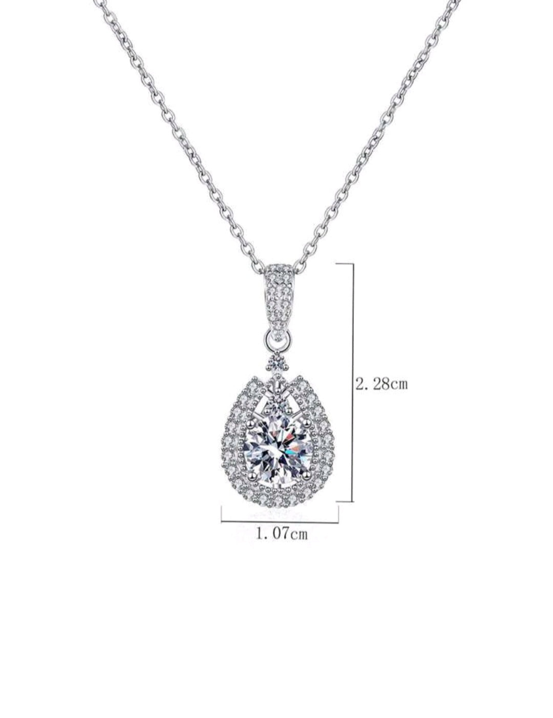 Sterling silver 925 moissanite necklace