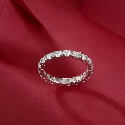 Sterling silver 925 moissanite wedding ring