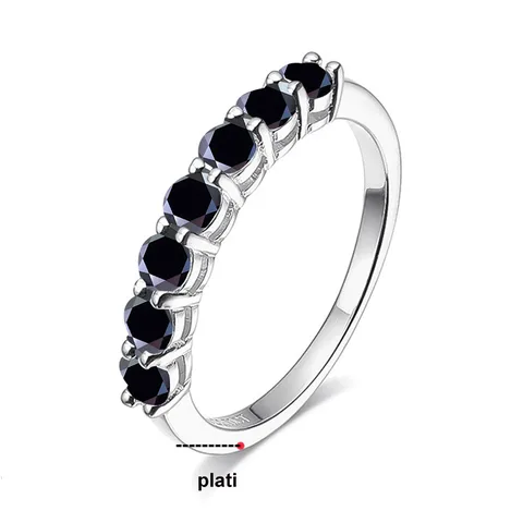 Sterling silver 925 black moissanite rings