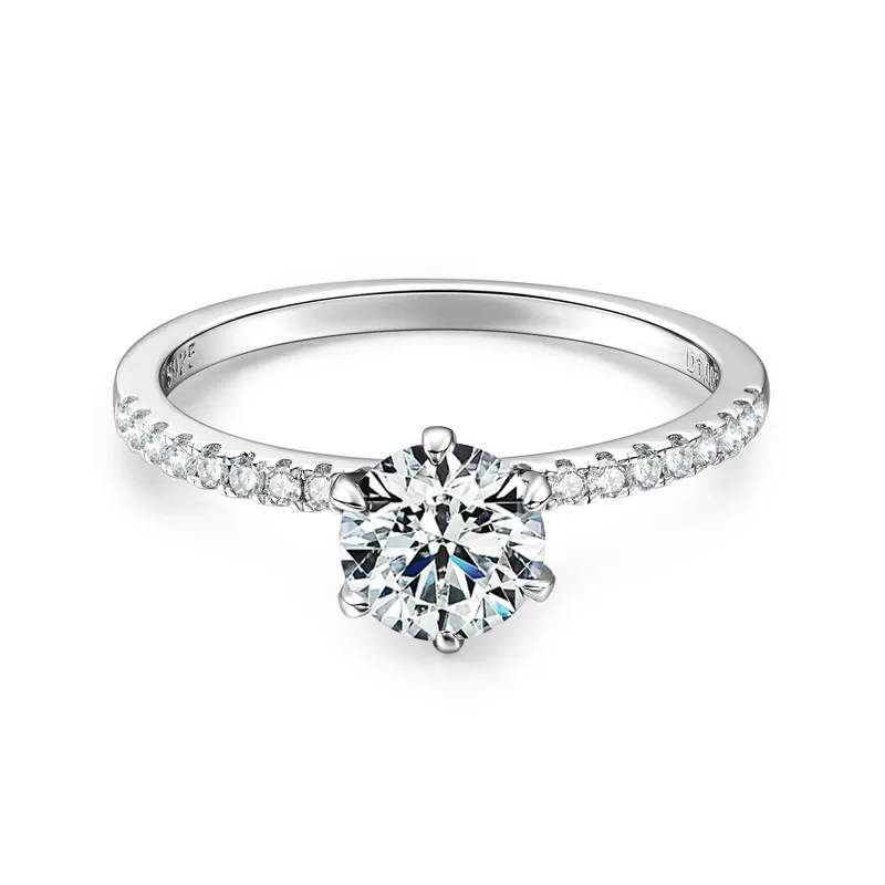 Sterling silver 925 moissanite rings