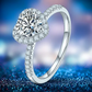 Sterling silver 925 moissanite rings