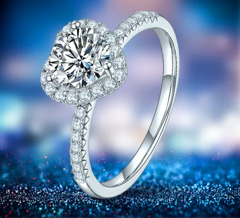 Sterling silver 925 moissanite rings