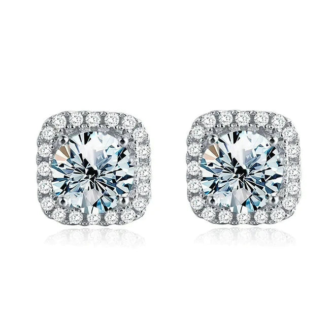 Sterling silver 925 moissanite earrings