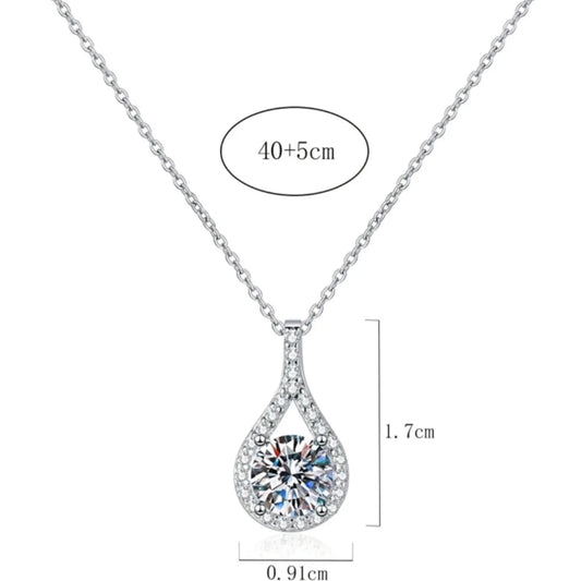 Sterling silver 925 moissanite necklace