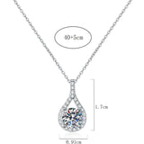 Sterling silver 925 moissanite necklace
