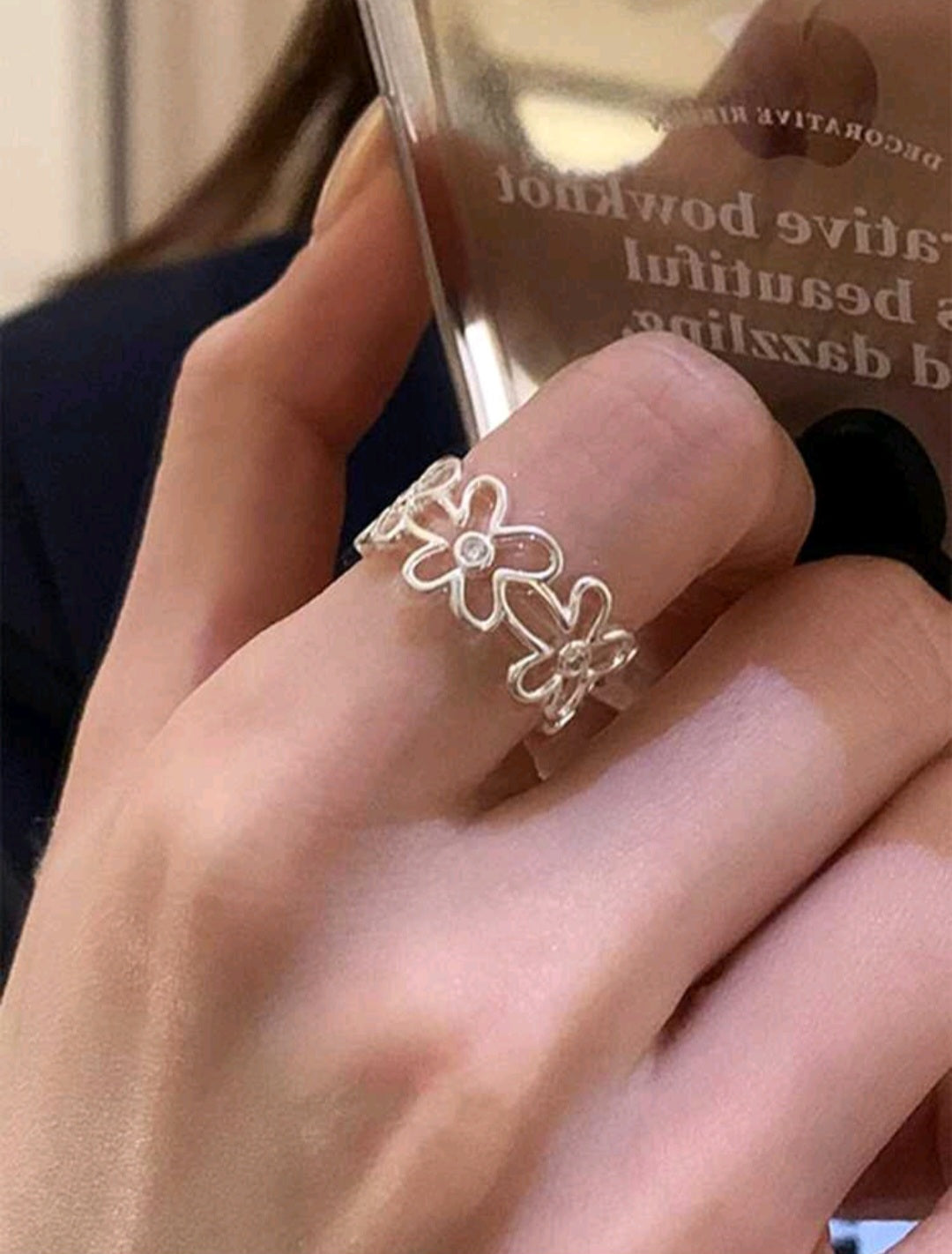 Sterling silver 925 open ring