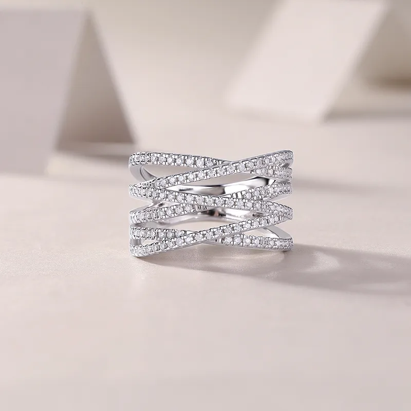 Sterling silver moissanite rings