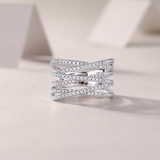 Sterling silver moissanite rings