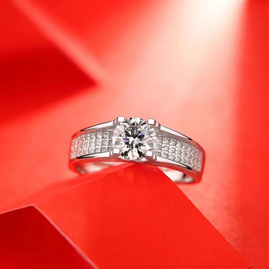 Sterling silver 925 moissanite ring