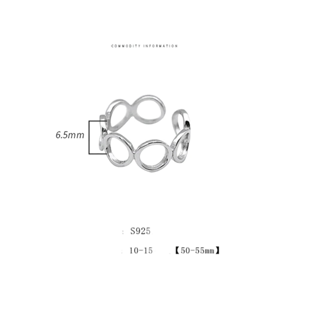 Sterling silver 925 open ring