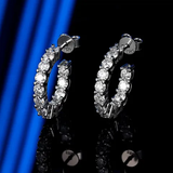 Sterling silver 925 moissanite earrings