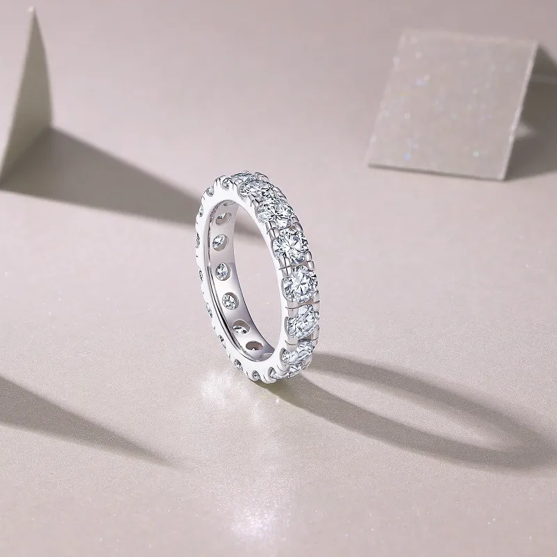 Sterling silver 925 moissanite wedding ring