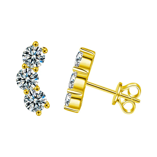 Sterling silver 925 moissanite earrings