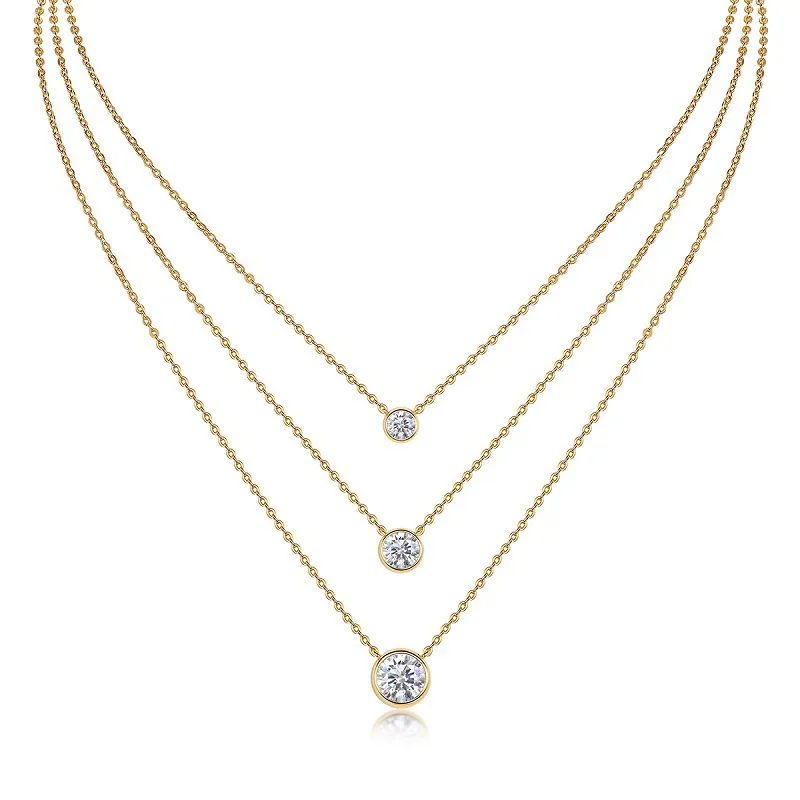 Sterling silver 925 moissanite necklaces