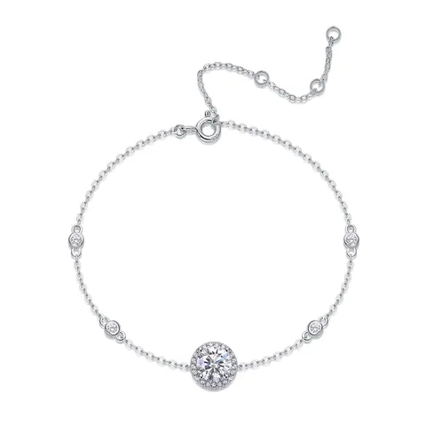 Sterling silver 925 moissanite bracelet
