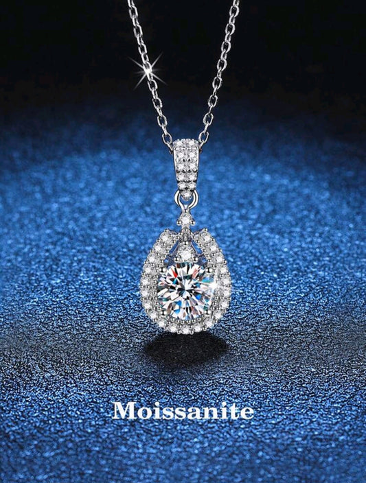 Sterling silver 925 moissanite necklace
