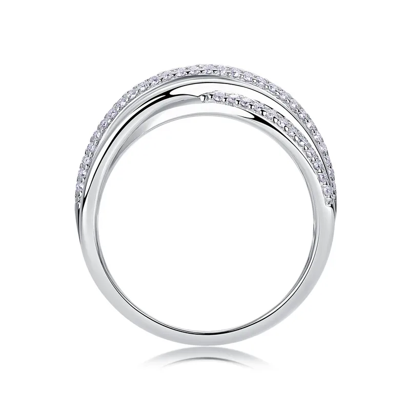 Sterling silver moissanite rings