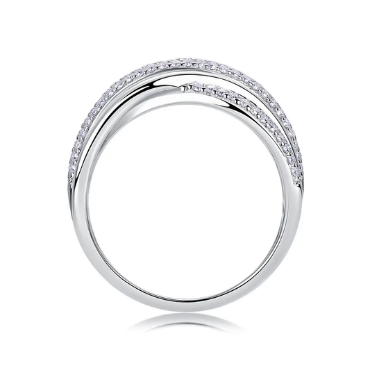Sterling silver moissanite rings