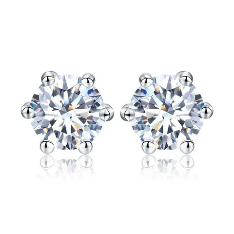Sterling silver 925 moissanite earrings