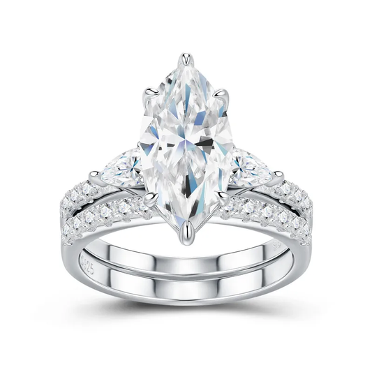 Sterling silver 925 moissanite wedding ring