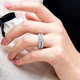 Sterling silver 925 moissanite wedding ring