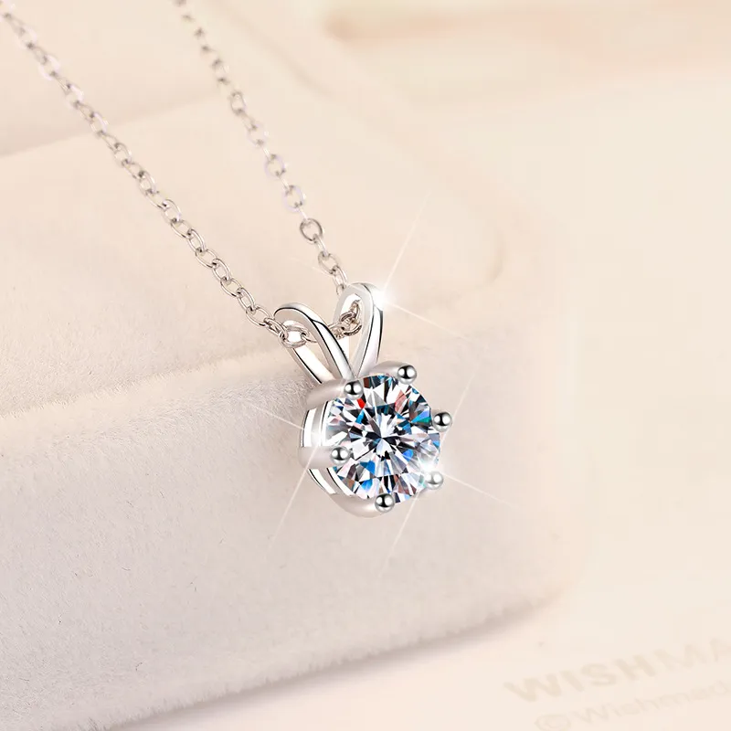 Sterling silver 925 moissanite necklace