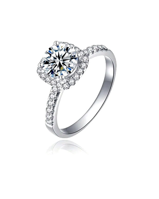 Sterling silver 925 moissanite rings