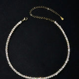 Sterling silver 925 moissanite tennis necklace