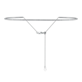 Sterling silver tennis necklace shoker