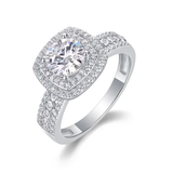 Sterling silver 925 moissanite rings
