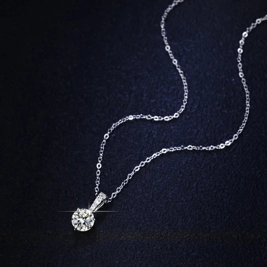 Sterling silver 925 moissanite necklace